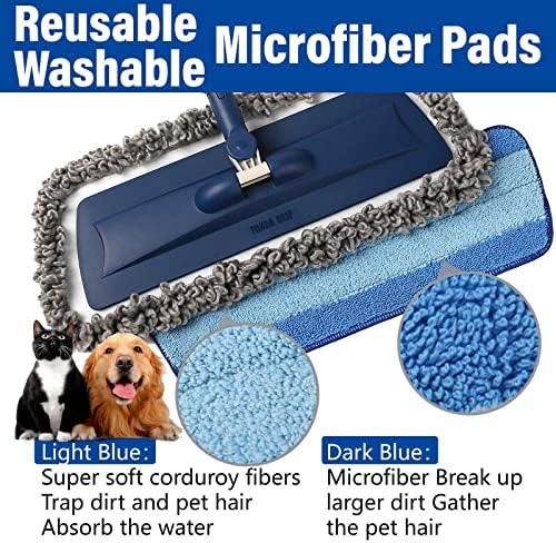 Wet Spray Mop for Floor Cleaning with 14 oz Bottle & 3 Microfiber Pads - Image 6