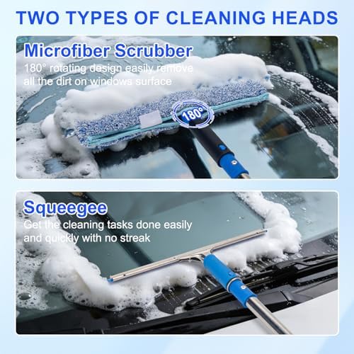 Professional Window Cleaning Kit with 6ft Long Handle, 3 Gallon Bucket - Image 6
