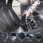 Heapsion Steam Cleaner, Steamer for Cleaning with 15s Fast Heat-Up, 6 Adjustable Levels, 12-Piece Accessories, 1500W Portable Steam Cleaner for Grout, Tiles, Kitchen, Car Detailing, Black and White - Image 6