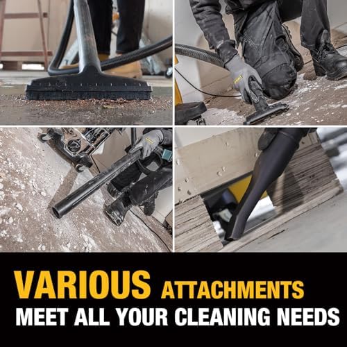 DEWALT 10 Gal Stealthsonic Shop Vacuum Wet and Dry, 5 Peak HP Heavy-Duty Stainless Steel Shop Vac, Ultra-Quiet with Complete Accessory Kit & 6 Dust Bags - Ideal for Job Sites, Workshops & Garages - Image 5