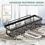 Veken Shower Caddy 6-Pack, Bathroom Organizers and Storage Shelves, Black - Image 4