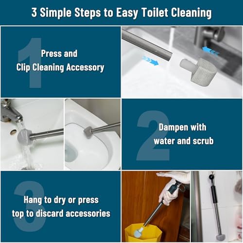 Pumice Toilet Cleaner 17in, Hard Water Stain Remover for Pool & Tub, (1+8) - Image 3