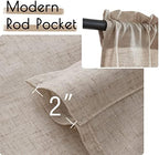 jinchan Lien Tier Curtains and Valances, 26x24, 3 Panels, Crude - Image 5
