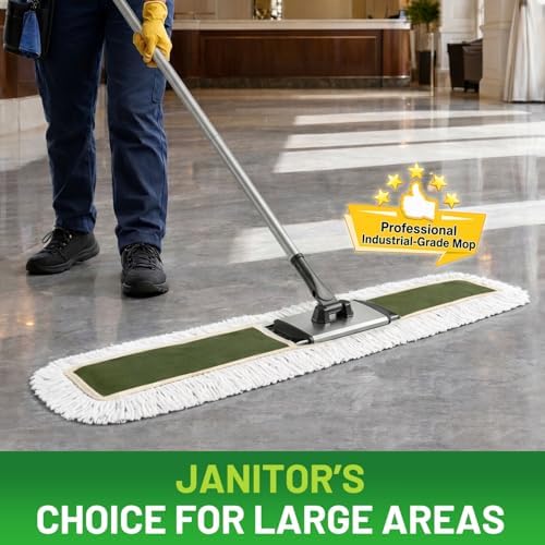 36" Commercial Dust Mop for Janitor: Dust Broom for Hardwood Floor Cleaning - Image 5