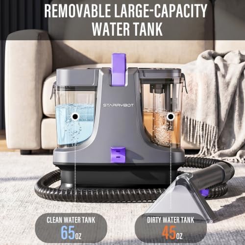 Starrybot Portable Carpet Cleaner with Steam, 18Kpa Spot Cleaner(violet) - Image 2
