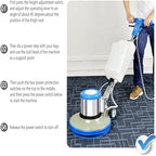 Commercial Floor Polisher, Heavy-Duty Buffer with 17in Scrubber and 3 Pads for Professional Cleaning - Image 4
