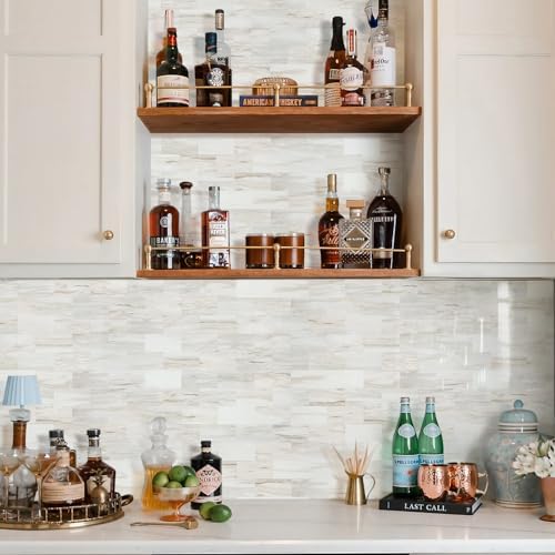 STICKGOO 10-Sheet Peel and Stick Backsplash on Subway Tile, Eurasia Biege - Image 3