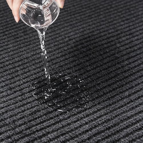 Commercial Grade Door Floor Mat 4' x 10' Front Door Mat Outside Entrance Mat Heavy Duty Non Slip Entryway Doormat Indoor Outdoor Carpet Runner Rugs for Home Office Hotel Hallway Garage, Grey - Image 4