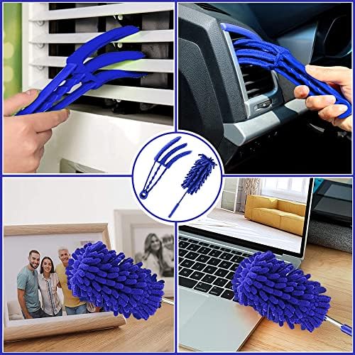 Buysenton Microfiber Duster, 8PCS Feather Duster with 100 Inch Telescoping Extension Pole, Reusable Bendable Dusters, Washable Lightweight Dusters for Ceilings Fans(2023 UAGRED) - Image 6