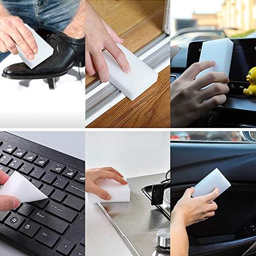 Magic Cleaning Sponges Eraser, 100 Pack Premium Melamine Sponge Foam Cleaning Pads, Dish Sponges, White Household Cleaning Scrub Sponge for Kitchen, Bathroom, Furniture, Floor Wall Cleaner - Image 5
