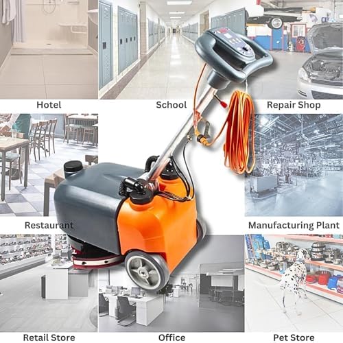 SUNMAX 14" Corded Floor Scrubber Dryer Machine, 4-Gal Tank - Image 4