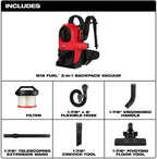 Vacuums for Milwaukee M18 Fuel 18V 3-in-1 Cordless Backpack Vacuum Ergonomic - Bare Tool,0895-20 - Image 2