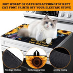 Multi-Design Stove Top Cover for Glass/Electric Stoves - 3-in-1 Heat-Resistant Protector Mat, Non-Slip Drying Rack 28"x20" (Sunflower-Butterfly, 28" L x 20" W) - Image 4