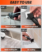 Saker Silicone Caulking Tool 3-in-1 Grout Removal Tool Classic Black - Image 2
