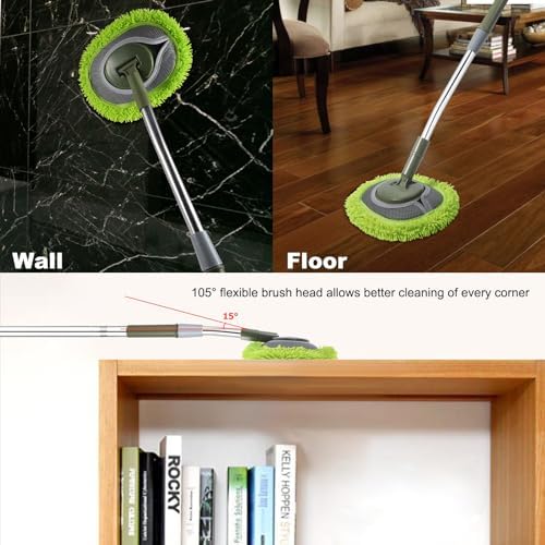Wall Cleaner Mop Max 66’’ Long Handle, with 15°Labor-Saving Extension Pole - Image 6