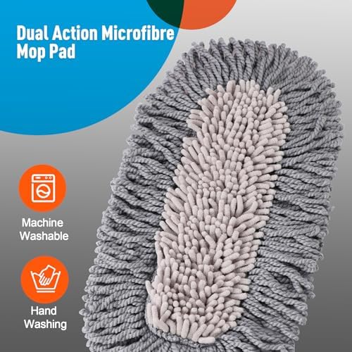 CLEANHOME Microfiber Dust Mop for Hardwood Floor Cleaning with 3 Replacement Mop Pads - Image 3