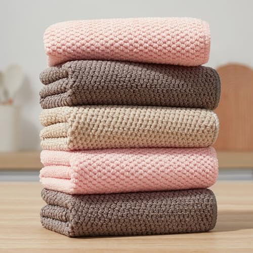 JOYMOOP Microfiber Cleaning Cloth, 5 Piece Set, Small, Multi Color by JOYMOOP
