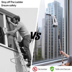 Window Vacuum Squeegee Cordless, Window Vacuum Cleaner with 2000Pa Streak-Free Suction, 30–40" Extension Pole, 11-Inch Cleaner Tool for High Windows, Shower Glass, Tiles & Mirrors - Image 3