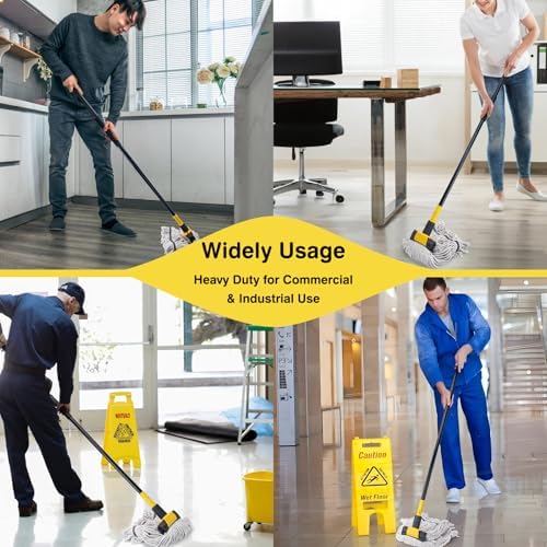 KeFanta 60" Heavy Duty Commercial Mops,Looped-End String Industrial Mop - Image 2