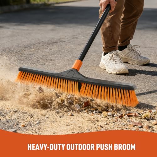 CLEANHOME 24" Push Broom Brush Outdoor for Shop, Deck, Garage, Concrete - Image 3