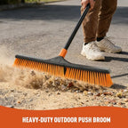 CLEANHOME 24" Push Broom Brush Outdoor for Shop, Deck, Garage, Concrete - Image 3