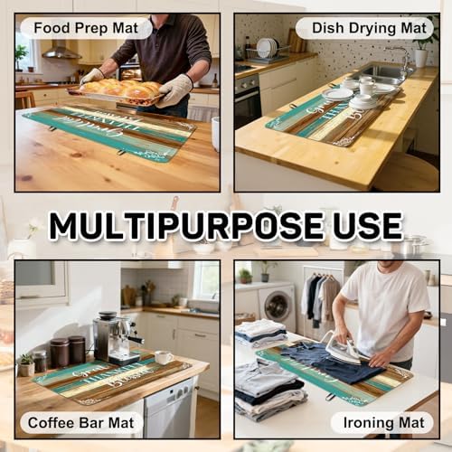 Thankful Stove Top Cover for Electric Stove, Thanksgiving Ceramic Stove top Cover, Grateful Heat Resistant Glass Cooktop Cover, Flat RV Range Stovetop Protector Dish Drying Mat for Kitchen, 28"x20" - Image 7