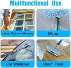 30FT Reach Window Squeegee Kit with Extension Pole, 2-in-1 Professional Washer for High Windows, 5-24FT Adjustable Reach, Rotatable Head for Indoor & Outdoor Use, Streak-Free Cleaning Tool for Home - Image 5