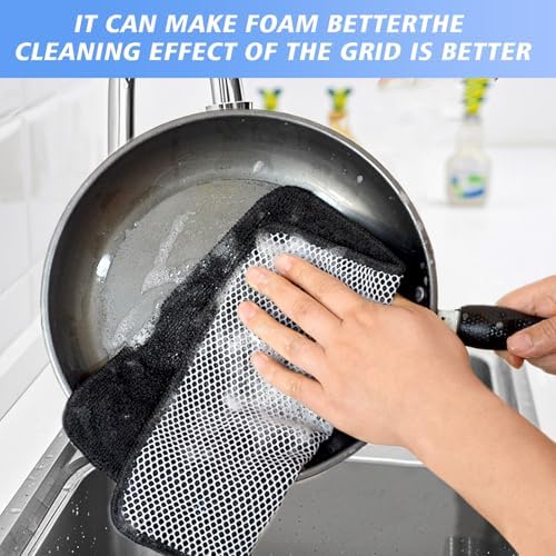 KinHwa Dish Cloths for Washing Dishes with Scrub Side, Microfiber Dish Rags - Image 6