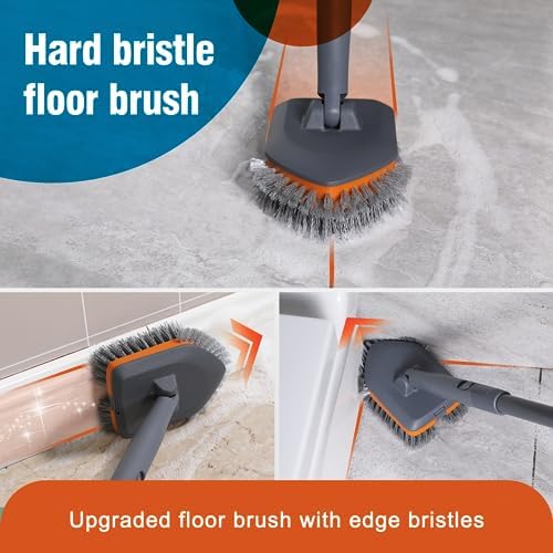 CLEANHOME Tub Tile Scrubber Brush for Cleaning Shower Tile Floor,Bathtub - Image 4