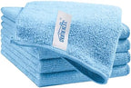 HOMEXCEL Blue Cleaning Rags 5 Pack, Highly Absorbent Microfiber Cleaning Cloth for Kitchen, Lint Free, Scratch-Free, Reusable Microfiber Towels for House, Window and Glass, Cars, 11.5 X11.5 inch by HOMEXCEL