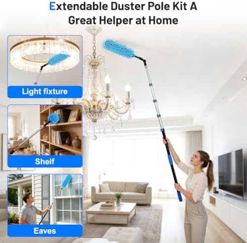 25ft High Reach Duster Kits for Cleaning Ceiling Fan, High Roof,Window - Image 3