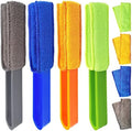 4 Pack Microfiber Blinds Duster, 4 Removable and Washable Sleeves, Cleaner for Window Blinds, Air Conditioner Vents, Fans, Car Vents by BAIDOON