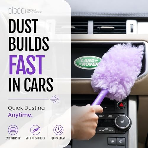 milema Picco 360 Double-Sided Duster, Purple, 1 Short Handle, 23 Refills - Image 6