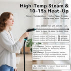 Steam Cleaner, Handheld Steamer for Cleaning with 17pcs Accessories, 3 Level Adjustable, 15s Heat Up, 2500W High Pressure Portable Steam Clean for Home, for Tile, Dirt, Grout, Grease, Car Detailing - Image 5