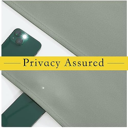 NICETOWN Greyish Green Blackout French Door Curtain for Glass Privacy - Image 4