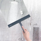 Shower Squeegee for Glass Doors, 9" Inch Width Silicone Rubber Blade Squeegee Window Cleaner Tool Squeegee for Shower Glass Doors Bathroom Mirror Car Window Tile - Gray - Image 5