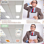 6pcs Classroom Fluorescent Magnetic Light Covers,2x4 FT Colorful Confetti - Image 5