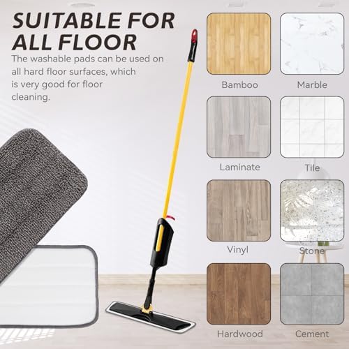 Replacement Mop Pads Fit for Rubbermaid Commercial 18" and 17" Mops - 10 Pack Wet & Dry Commercial Cleaning Reusable Refills Fit for Any Microfiber Flat Mop System 18" and 17" - Gray - Image 7