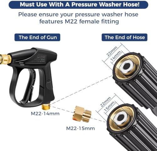 Pressure Washer Gun with Foam Cannon, Industrial Car Wash Foam Gun Kit - Image 4