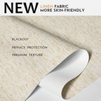 Persilux Blackout Roller Shades for Window Blinds,Cordless,Linen Fabric,Thermal Insulated Fabric UV Protection Shades for Home,Office,Bedroom,Door,Blackout-Cream,35 1/2" W X 64" H - Image 2