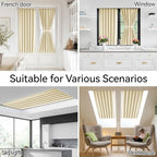 Vatge French Door Curtains - 36W x 72L Front Door Curtain Panel, Rodless Installation Door Window Curtains for Doorways, 1 Panel, W36 x L72, Light Beige - Image 6