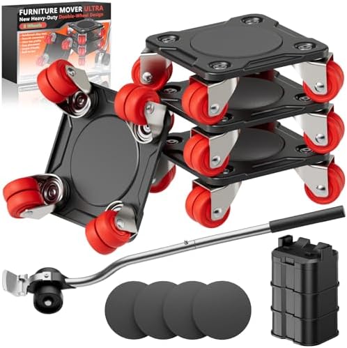 ONEON Heavy Duty Furniture Movers with Wheels & Lifter (8 Dual Wheels) by ONEON