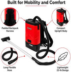 Corded Commercial Backpack Vacuum Cleaner, 106 CFM, 1.6-Gal, 50-ft Cord - Image 3