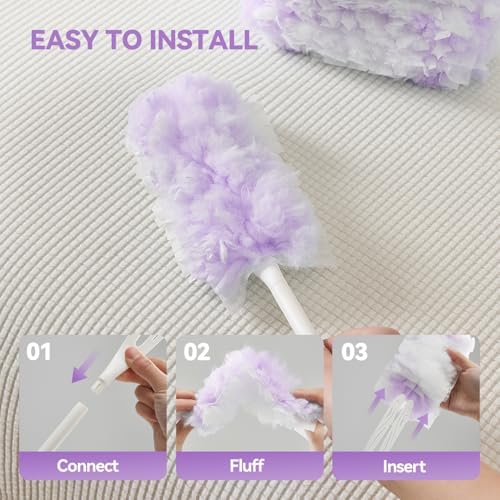 Microfiber Duster Kit, Short Handle with 30 Disposable Refills - Image 6
