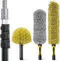 4-in-1 4-12Ft 4-Stage Telescoping Extension Pole Kit for Cleaning by ARTIPOLY