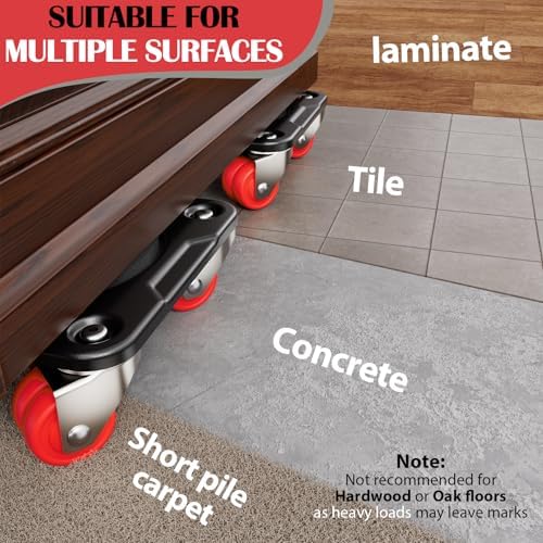 ONEON Heavy Duty Furniture Movers with Wheels & Lifter (8 Dual Wheels) - Image 4