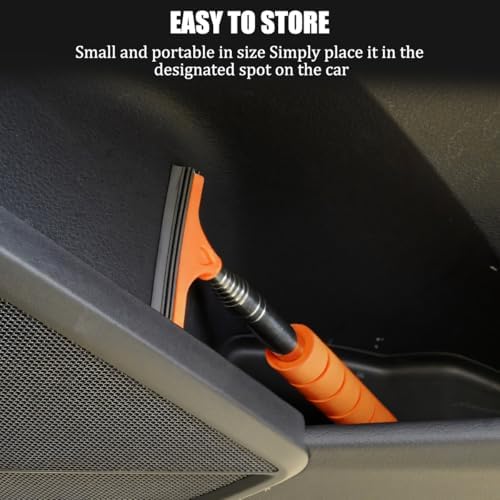 Bittwee 2PCS Car Side Mirror Squeegee, Retractable Auto Rearview Mirror Wiper, All-Purpose Window Squeegee for Cleaning Shower Glass Door, Vehicle Accessories Universal Fit（Orange/Black） - Image 4