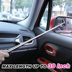Side Mirror Squeegee, 2 PCS Car Mirror Squeegee, Retractable Car Rearview Mirror Wiper for All Vehicles, Universal Automotive Accessories(Black/Pink) - Image 5