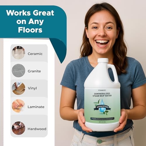 Steam & Go Demineralized Water For Steam Mop, Eucalyptus Mint 128 oz 2 pack - Image 5