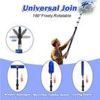 26FT Reach Duster Kits, Window Cleaning kit with 5-20FT Telescoping Extension Pole, Cobweb Duster, Washable Fan Duster for Ceiling, Window Squeegee for Glass and Microfiber Feather Duster - Image 3